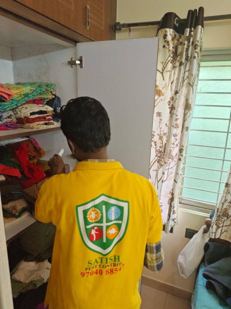 Technician performing post-construction termite treatment in Hyderabad
